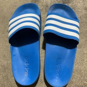 Adidas Royal Blue Slides with White Stripes| Men 6 | EUR 39